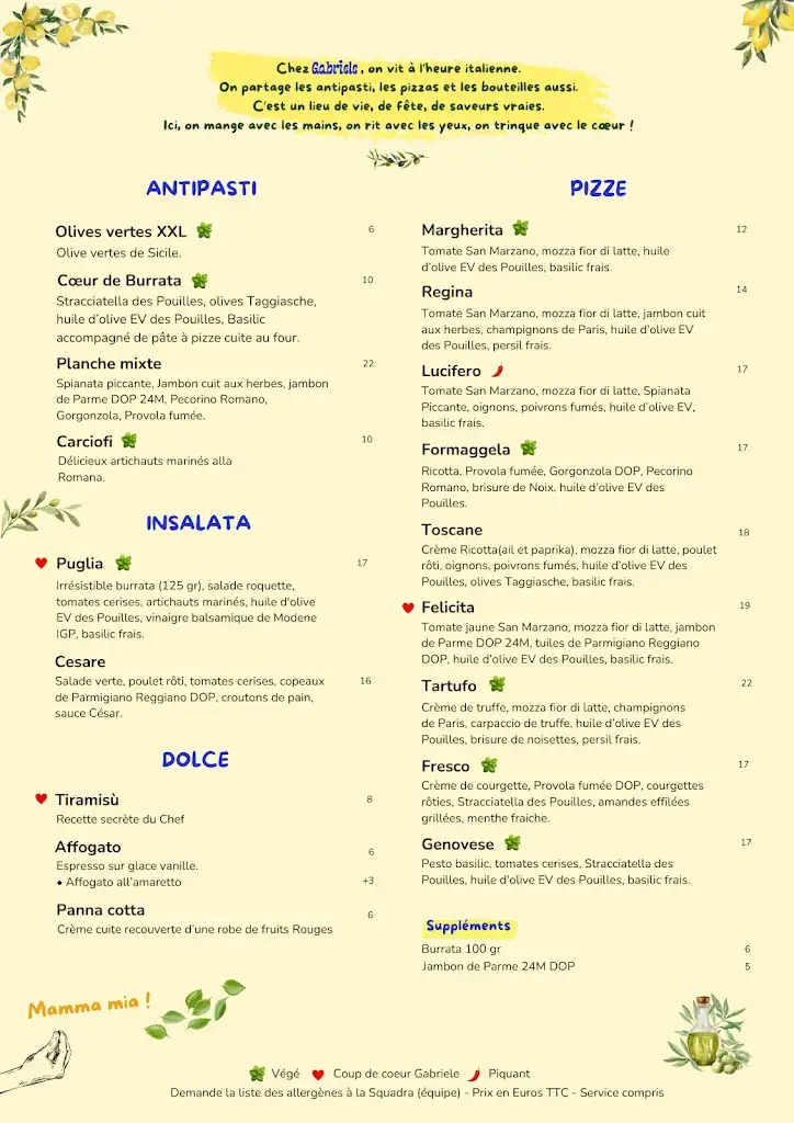 Menu_GABRIELE PIZZA BAR_Saint-Brevin-les-Pins_image_1