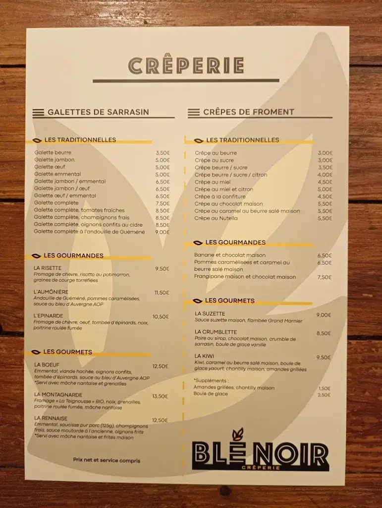 Menu_Crêperie Blé Noir_Saint-Brevin-les-Pins_image_1