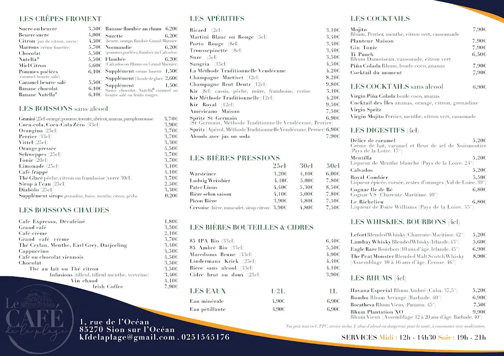 Menu_Café de la plage_Saint-Hilaire-de-Riez_image_2