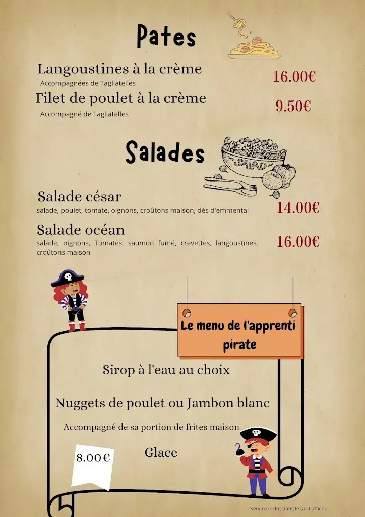 Menü_Le corsaire Restaurant Bar_Saint-Hilaire-de-Riez_Bild_2