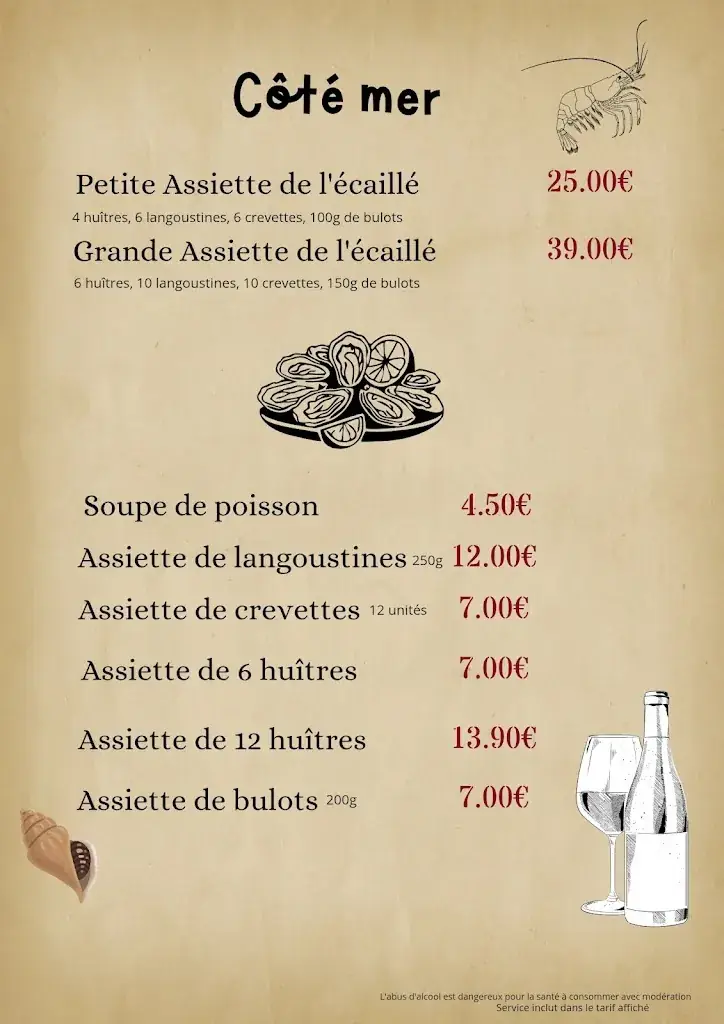 Menü_Le corsaire Restaurant Bar_Saint-Hilaire-de-Riez_Bild_3