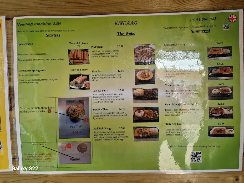 Menu_Thaï food - Restaurant Thaïlandais - Kinkaao_Saint-Hilaire-de-Riez_imagen_2