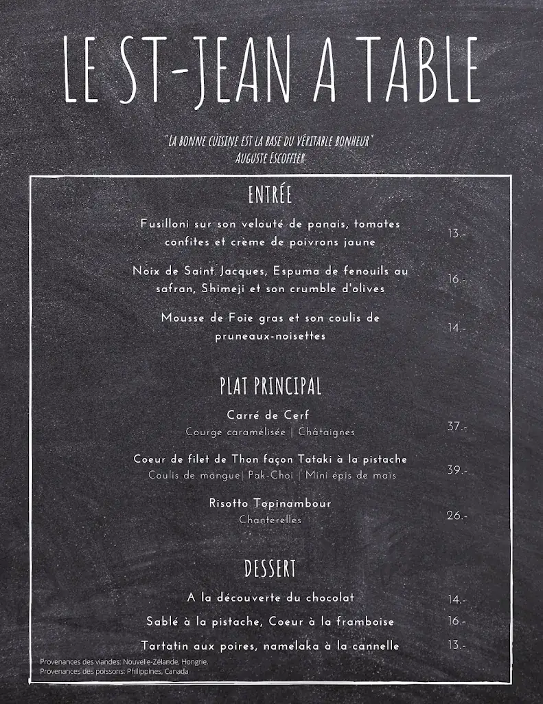 Menü_Le Saint-Jean Bar & Restaurant_Nyon_Bild_3