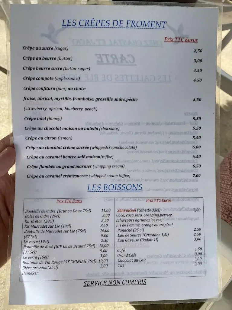 Menu_Chez Chantal Et Jacky - Crêperie et Promenades en Barques_Saint-Joachim_image_3