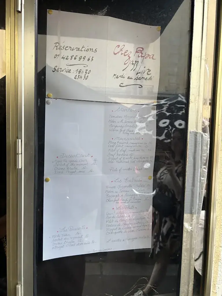 Menu_Chez Papa Jazz Club_Paris_image_3