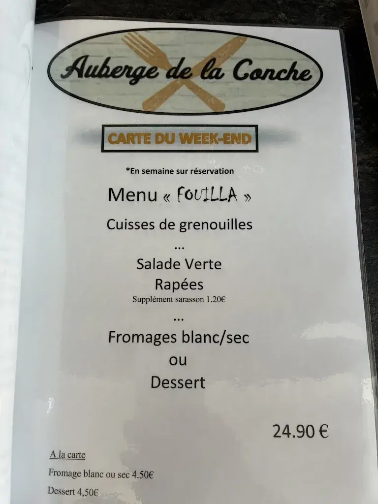 Menu_Auberge de la conche_Saint-Laurent-la-Conche_image_1
