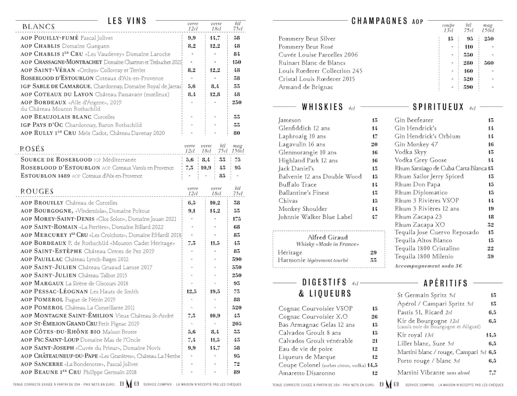 Menu_Le Mabillon - Paris_Paris_image_1