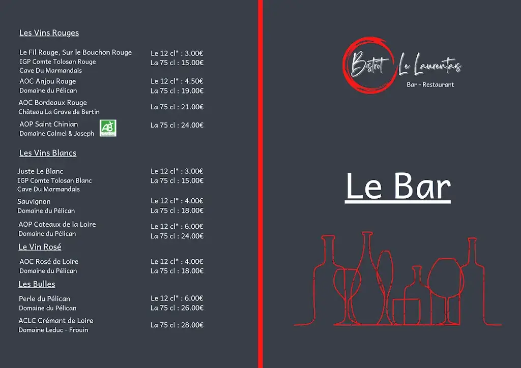 Menu_Bistrot Le Laurentais_Mauges-sur-Loire_image_3