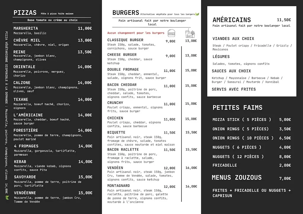 Menu_LE P’TIT COUPLE - Burgers, Pizzas et spécialités Belge sur place/ à emporter_Talmont-Saint-Hilaire_image_1