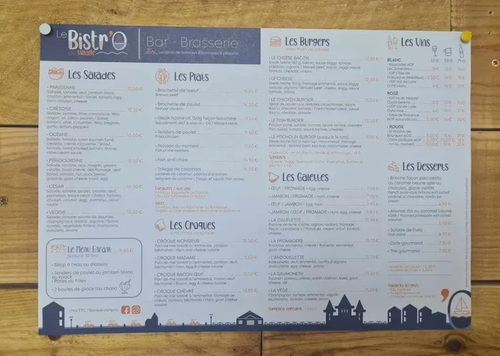 Menu_LE BISTR'O DU VILLAGE - Bar, Bistrot, Brasserie, Crêpes & Glaces_Talmont-Saint-Hilaire_image_1