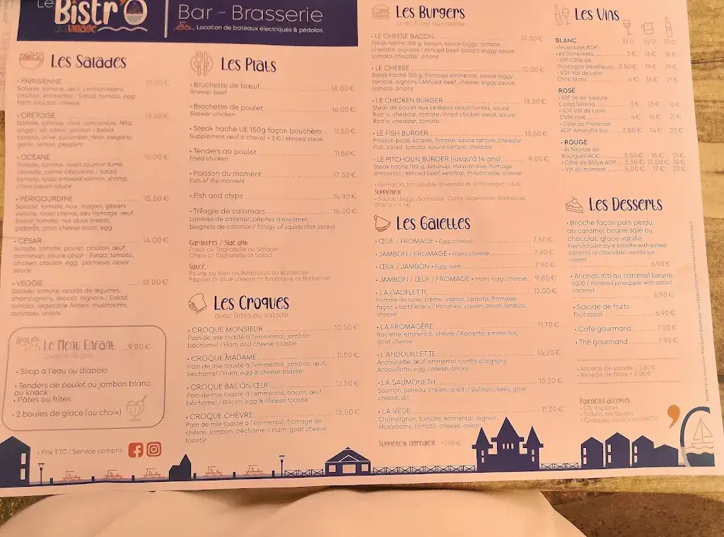 Menu_LE BISTR'O DU VILLAGE - Bar, Bistrot, Brasserie, Crêpes & Glaces_Talmont-Saint-Hilaire_image_2