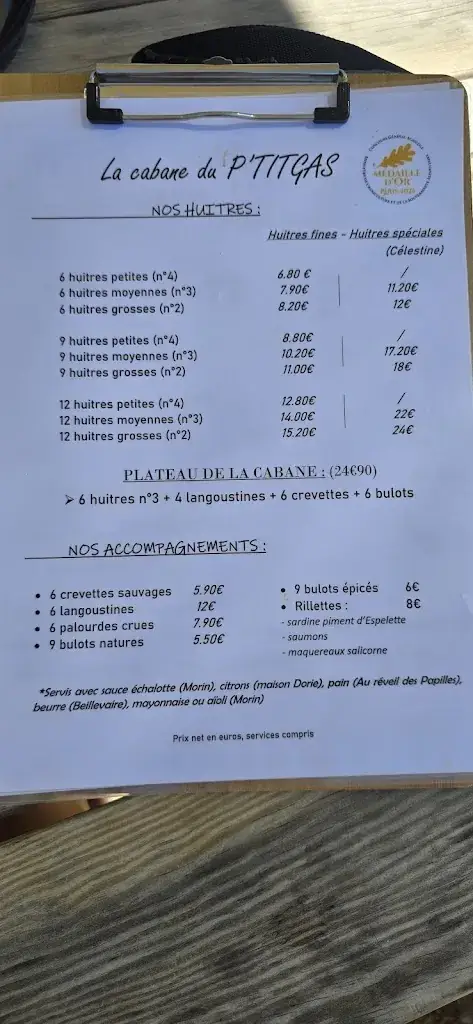 Menu_La Cabane du Ptitgas_Talmont-Saint-Hilaire_image_2