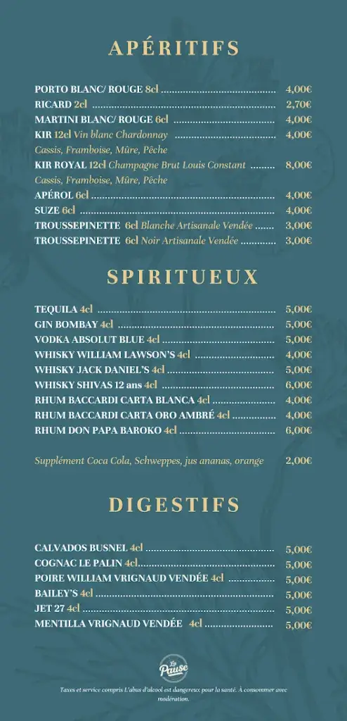 Menu_La Pause Bourgenay_Talmont-Saint-Hilaire_image_1