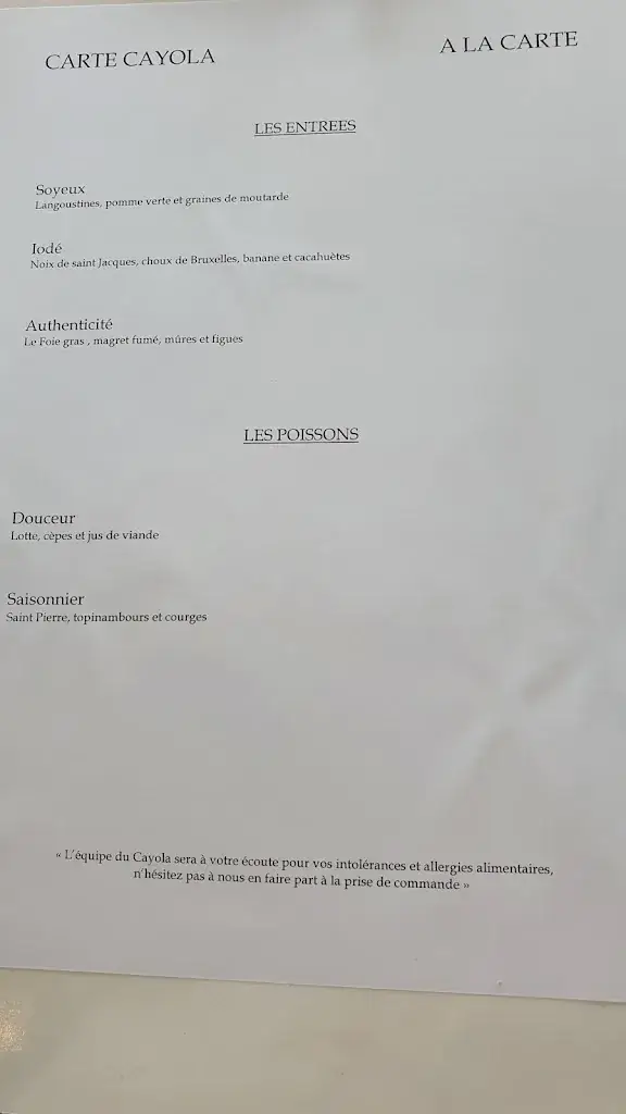 Menu_Le Cayola_Sables-d'Olonne_image_2