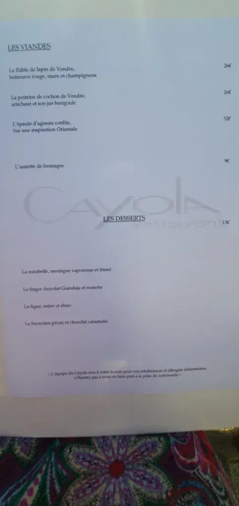 Menu_Le Cayola_Sables-d'Olonne_image_4