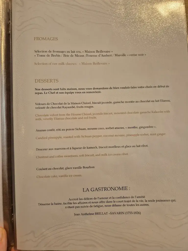 Menu_La Table de Villeneuve_Sables-d'Olonne_immagine_1