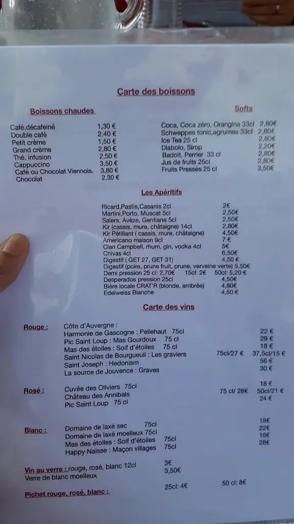 Menu_L'auberge du Hameau_Murat_image_1