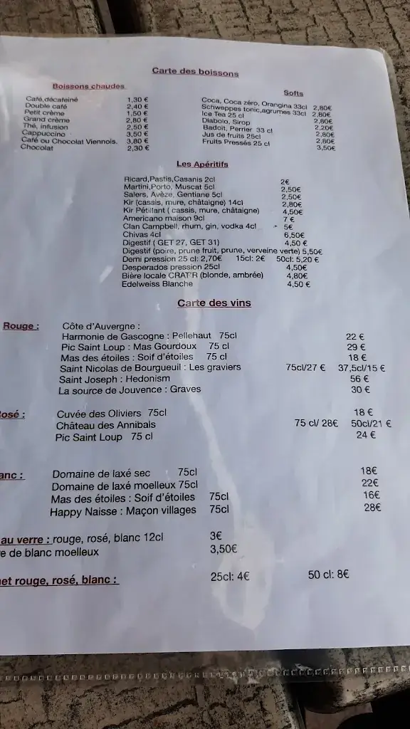 Menu_L'auberge du Hameau_Murat_image_4