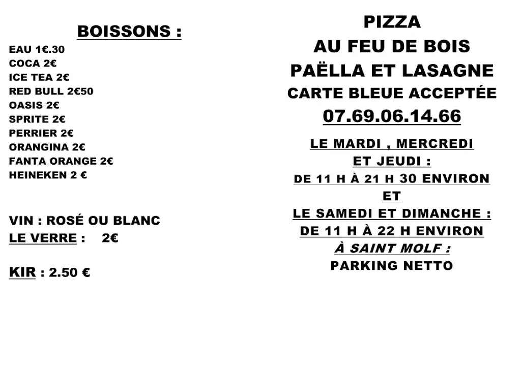 Menu_Denis pizza au feu de bois, food truck_Saint-Molf_image_2