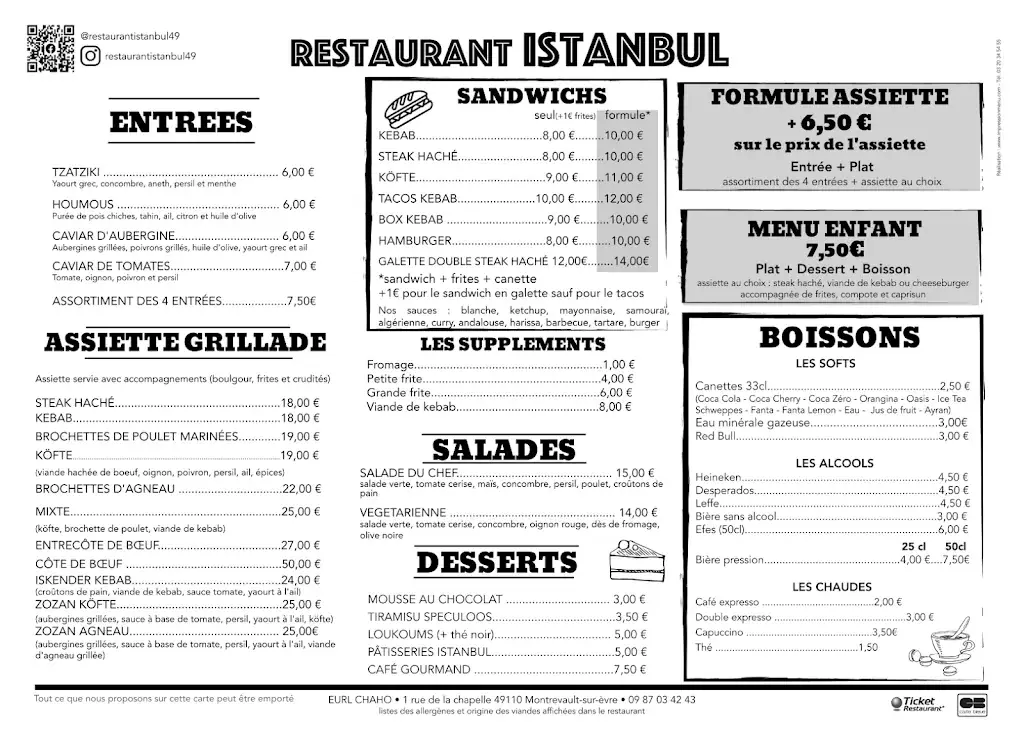 Menü_Restaurant Istanbul Saint Pierre Montlimart_Montrevault-sur-Èvre_Bild_1