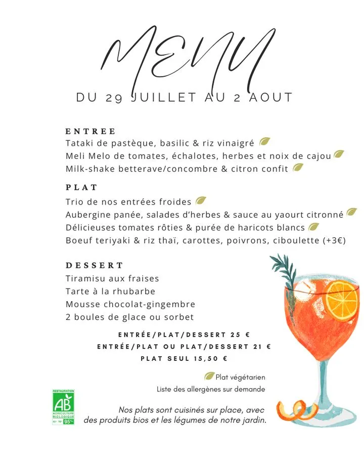 Menu_Le Resto du Jardin - Restaurant Bio & Légumes du Jardin - Angers_Sainte-Gemmes-sur-Loire_image_1
