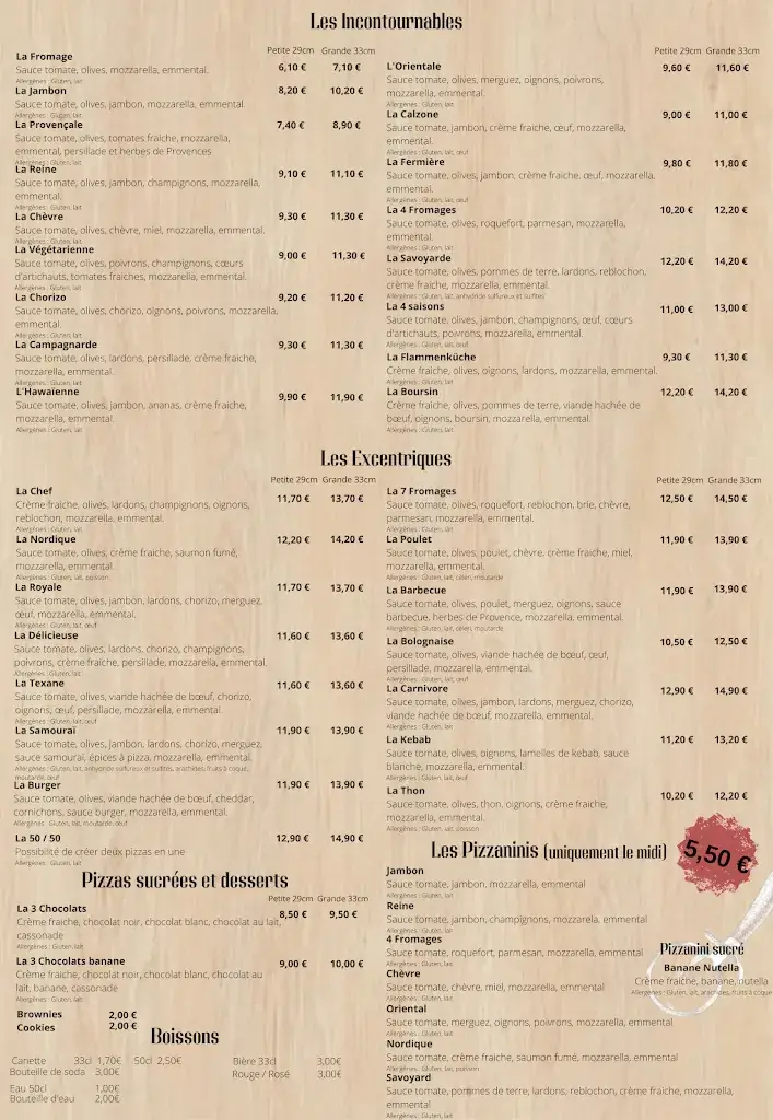 Menu_One Pizz' - Sainte Hermine_Sainte-Hermine_image_1