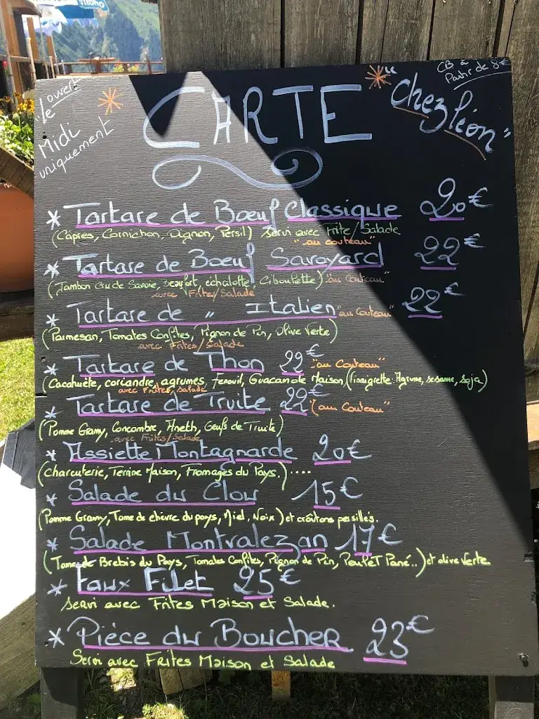 Menu_Restaurant Chez Leon_Sainte-Foy-Tarentaise_image_3