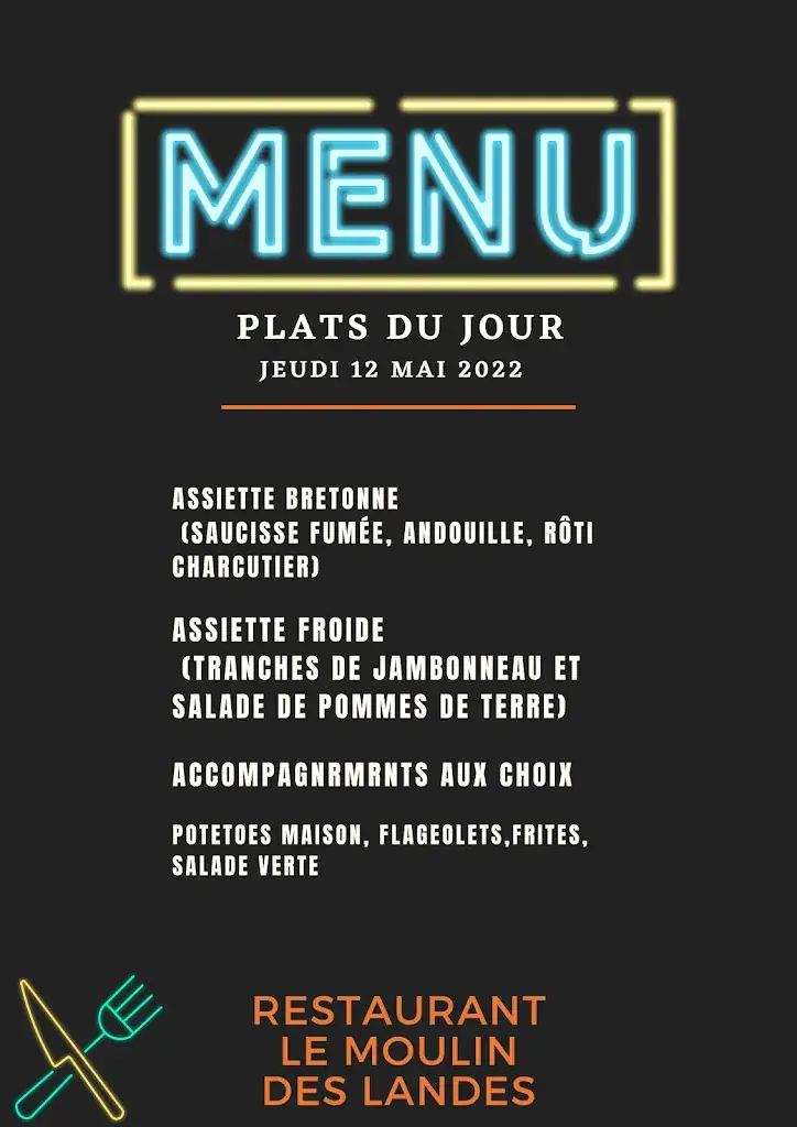 Menu_LE MOULIN DES LANDES SAINTE LUCE SUR LOIRE VOUS ACCUEILLE_Sainte-Luce-sur-Loire_image_2