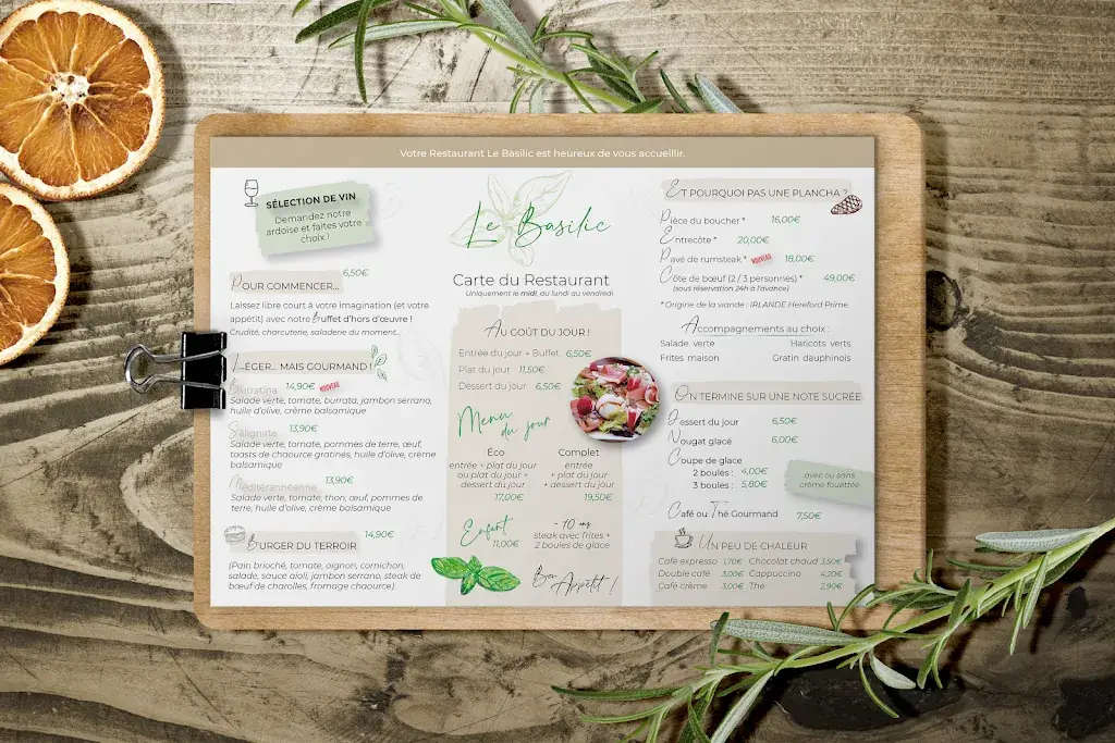 Menu_Le Basilic - Restaurant / Bar_Saligny_immagine_4