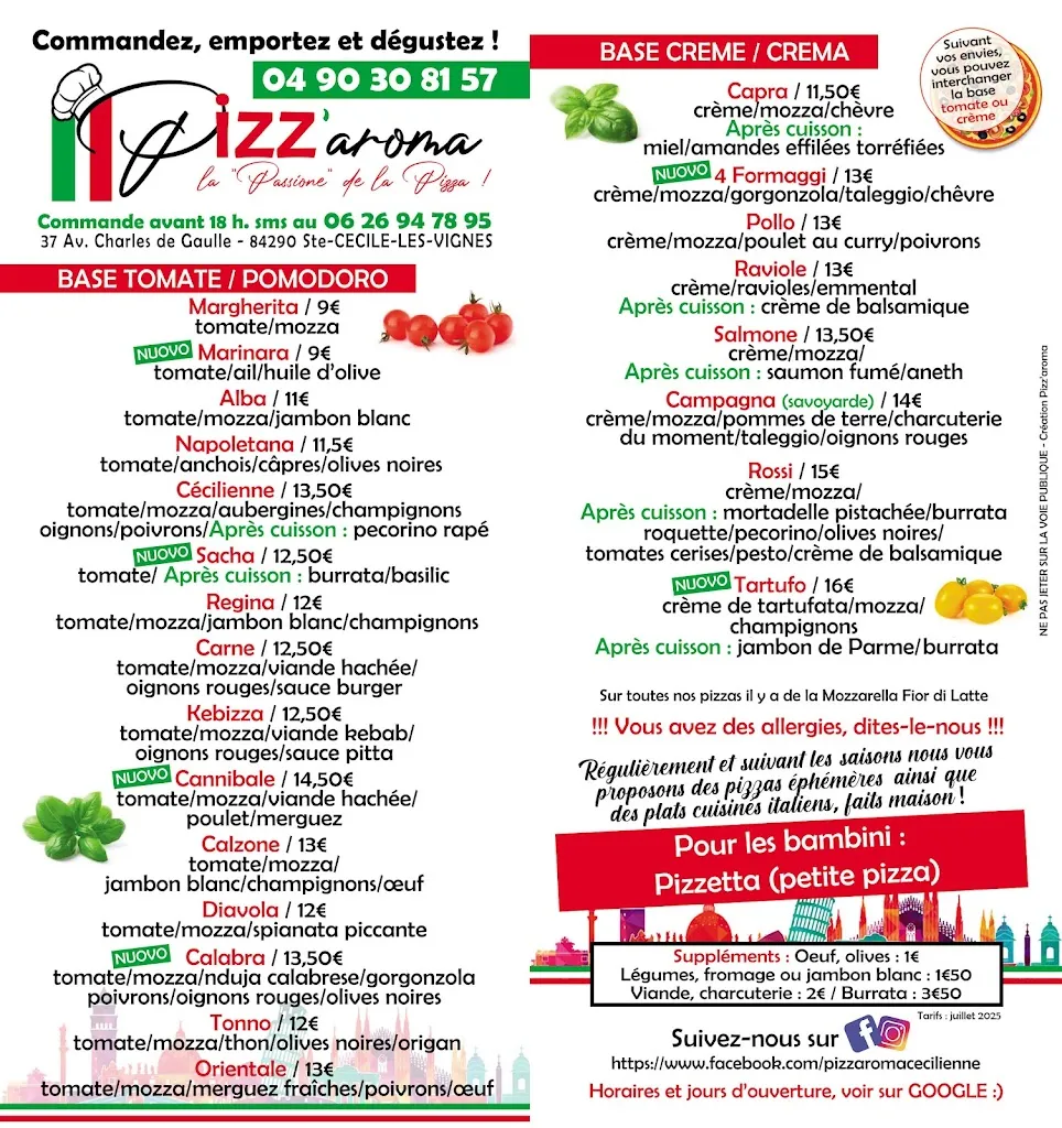 Menu_Pizz'aroma_Sainte-Cécile-les-Vignes_immagine_1