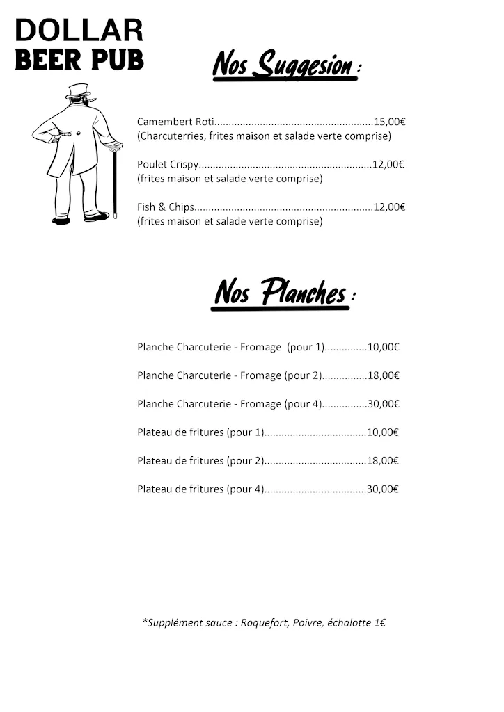 Menu_Dollar Beer Pub_Sainte-Cécile-les-Vignes_immagine_3