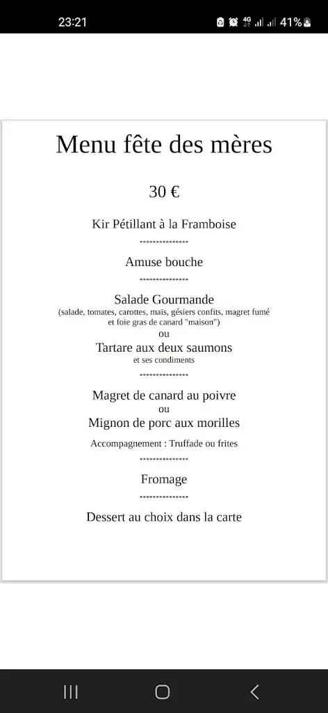 Menu_Le Relais Des Trois Rochers_Murat_image_2