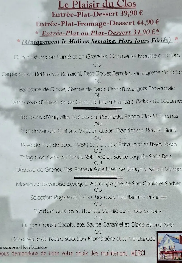 Menu_Restaurant Le Clos Saint Thomas_Sucé-sur-Erdre_image_2