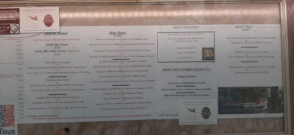 Menu_Restaurant Le Clos Saint Thomas_Sucé-sur-Erdre_image_3