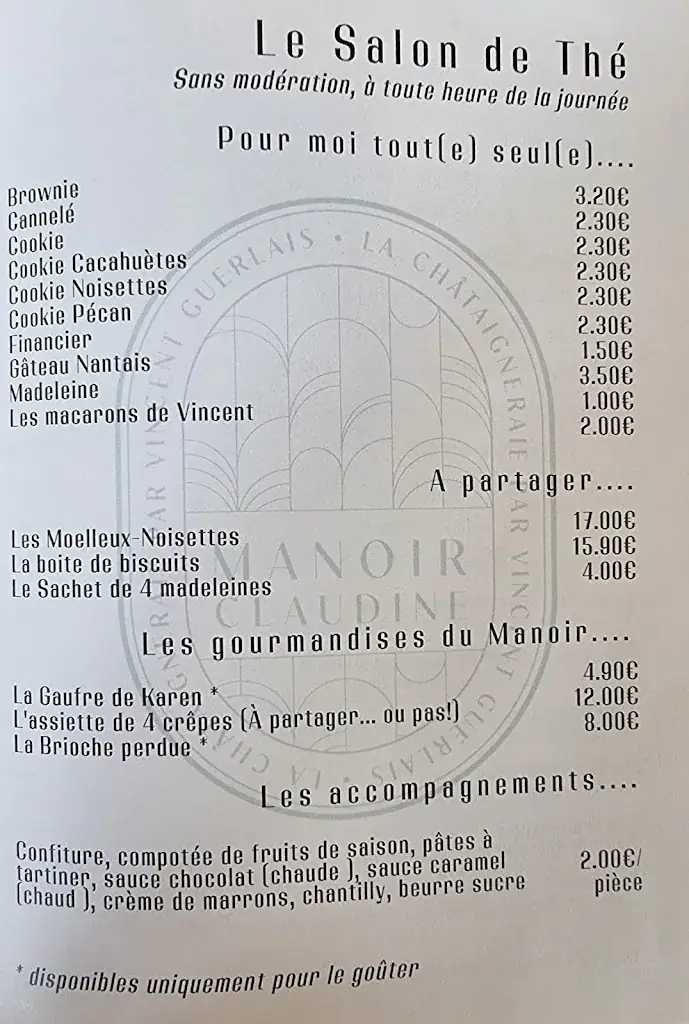 Menu_Le Manoir Claudine - La Châtaigneraie_Sucé-sur-Erdre_image_3
