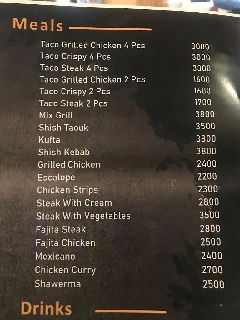 Menu_Hanno’s Restaurant_Sudan_image_1