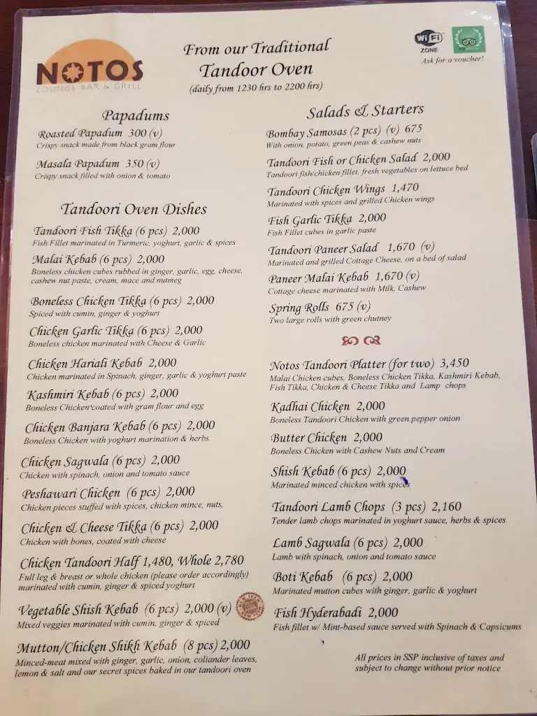 Menu_Notos Lounge Bar & Grill_Sudan_image_3