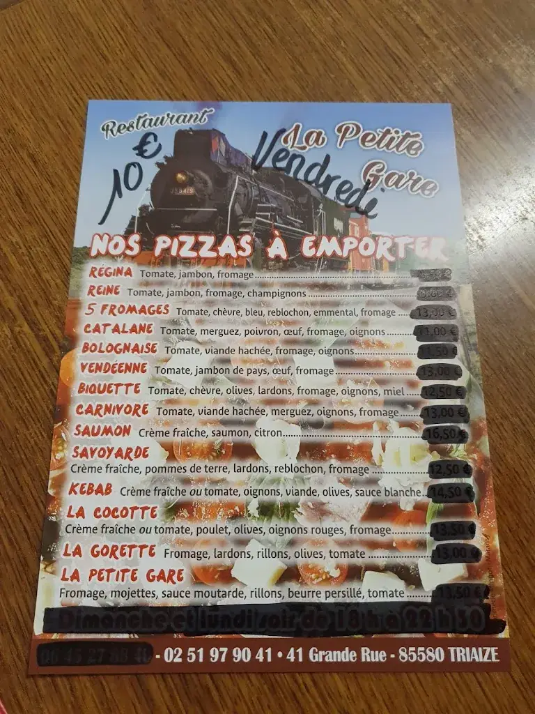 Menu_La Petite Gare_Triaize_image_1