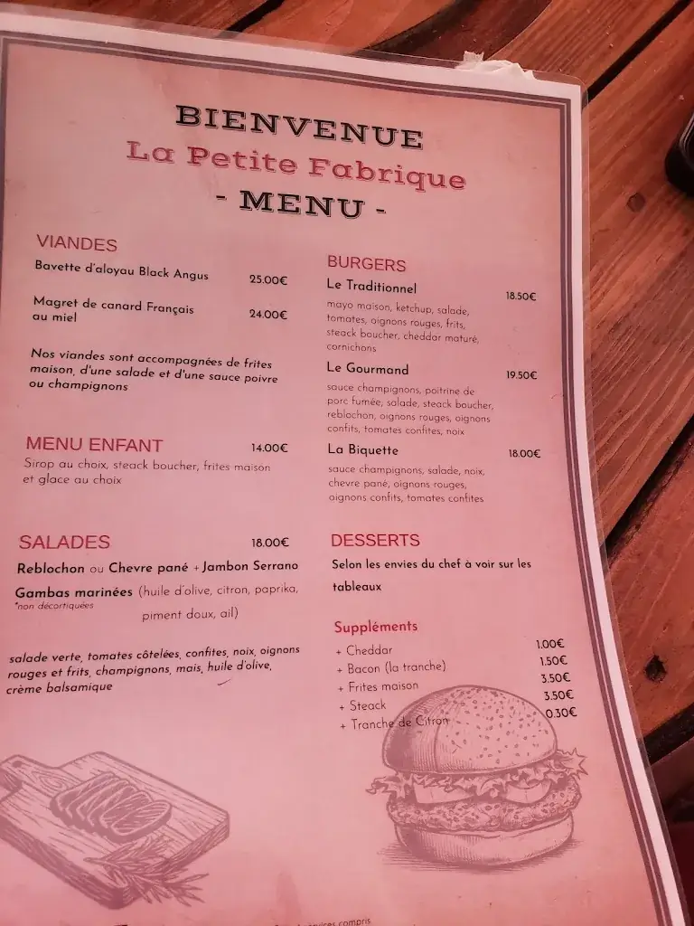 Menü_La Petite Fabrique_Moûtiers_Bild_1