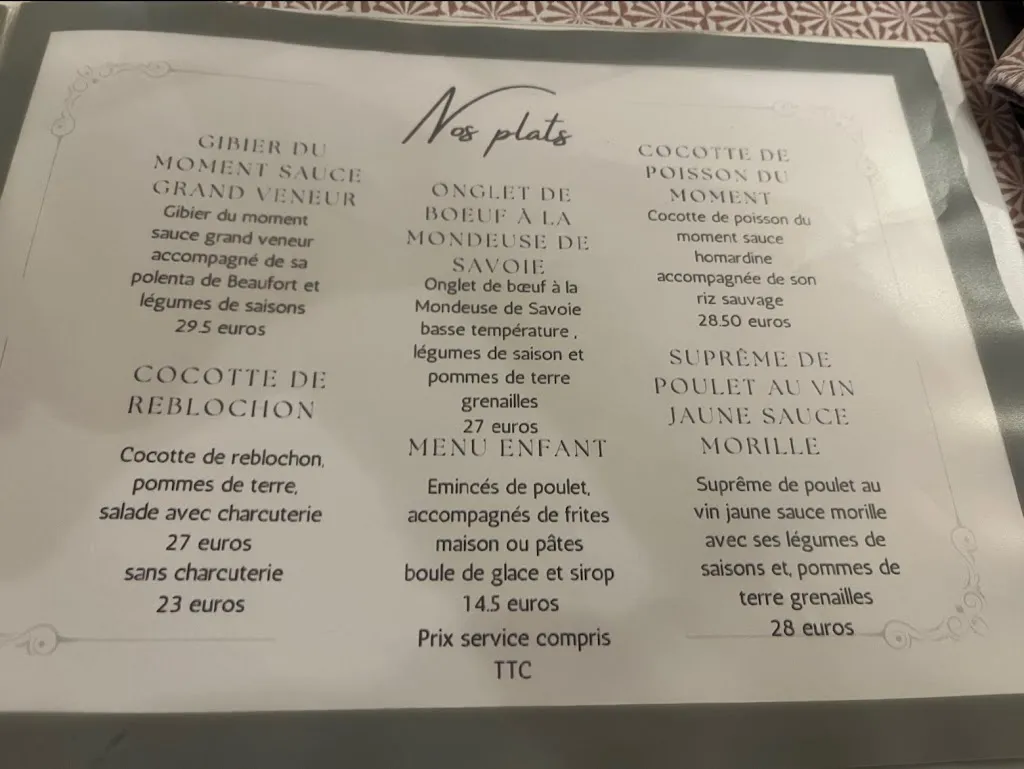 Menu_Restaurant la Voûte-Maître-Restaurateur_Moûtiers_image_1