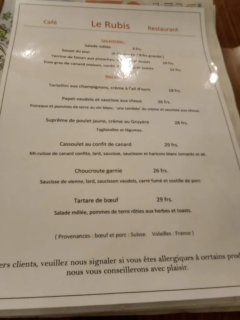 Menu_Le Rubis_Vevey_immagine_4