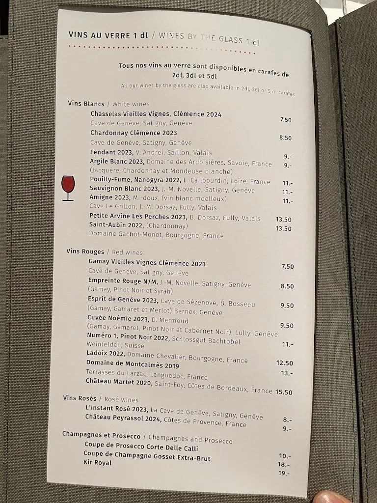 Menu_Restaurant Les Armures_Genève_image_1