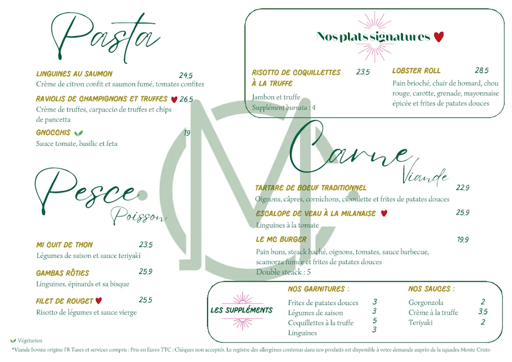 Menu_Le Monte Cristo_Vertou_image_1