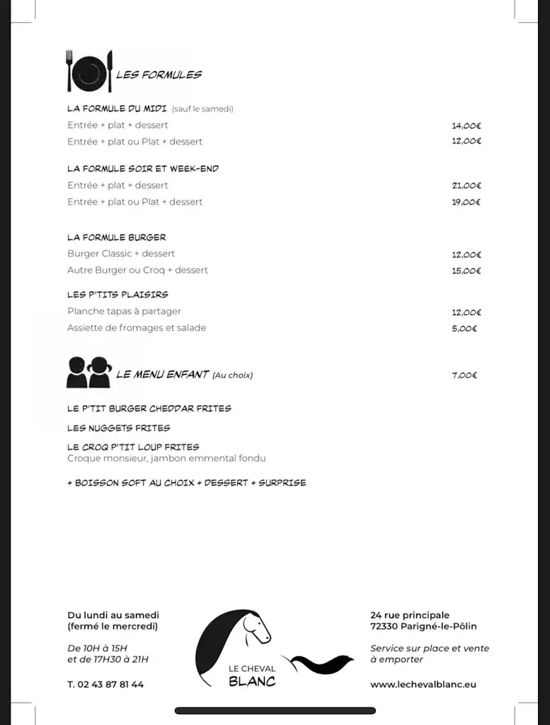 Menu_Le Cheval Blanc_Parigné-le-Pôlin_immagine_3