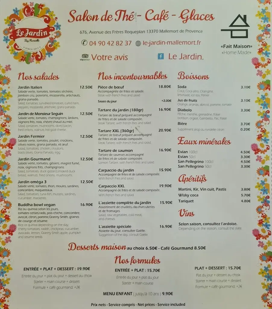 Menu_Le Jardin Restaurant_Mallemort_image_3