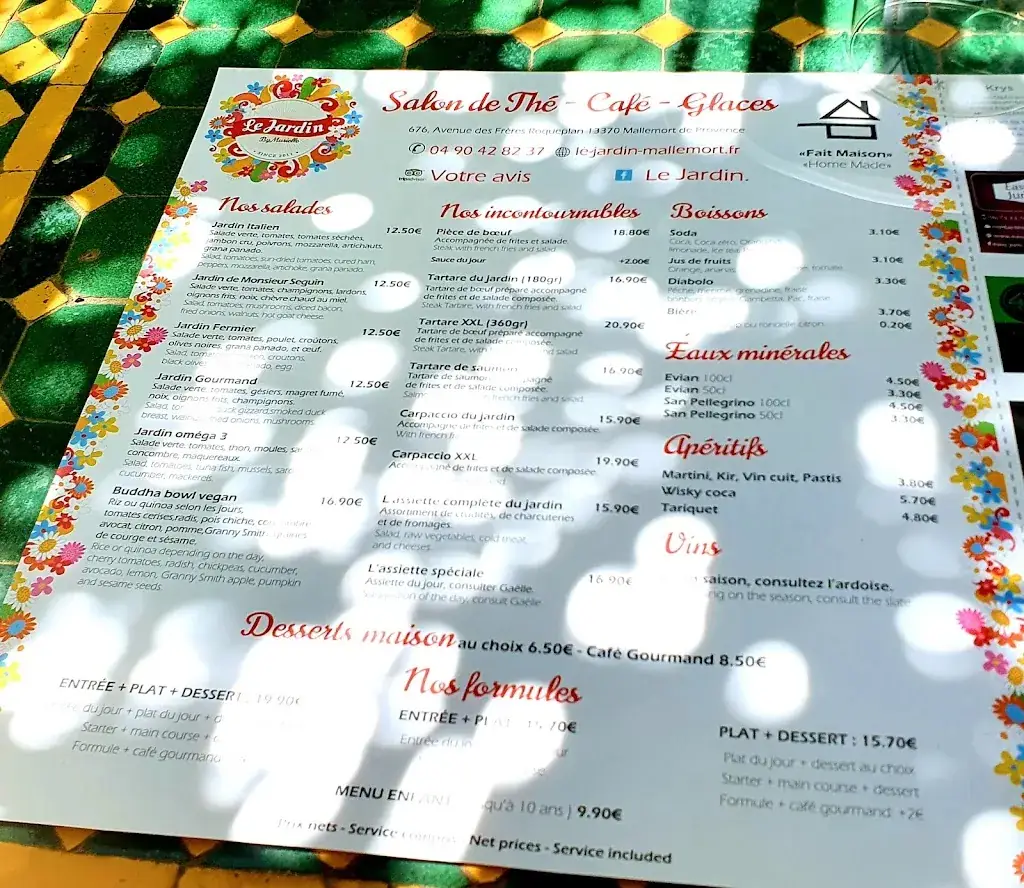 Menu_Le Jardin Restaurant_Mallemort_image_4