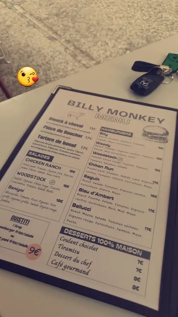 Menu_Restaurant Billy Monkey_Digne-les-Bains_image_2