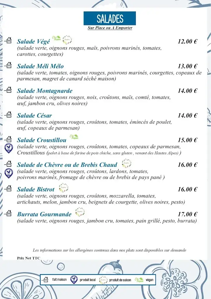 Menu_Bistrot Des Alpes ( Bistrot De Pays, Restaurant, Traiteur, Portage de repas, Gîte)_Cruis_image_3