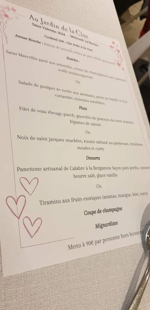 Menu_Restaurant Au Jardin de la Clue_Marseille_image_1