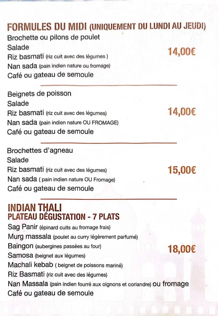 Menu_Le Palais du Maharadjah_Marseille_image_4